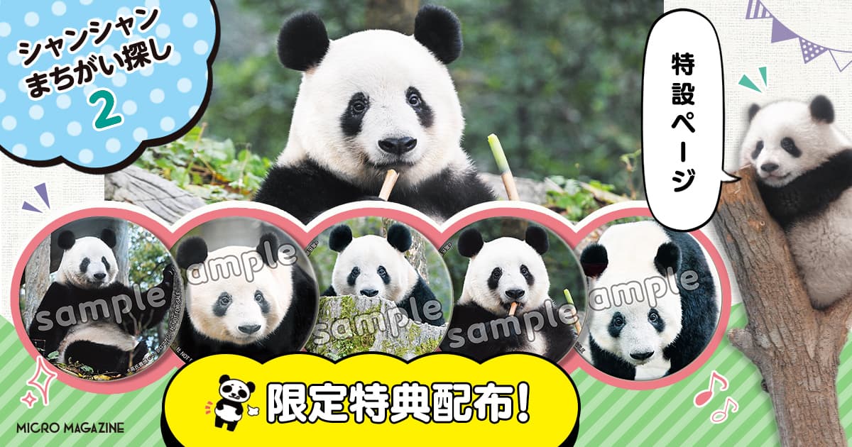 パンダといっしょに遊ぶ シャンシャンまちがい探し 2」特設